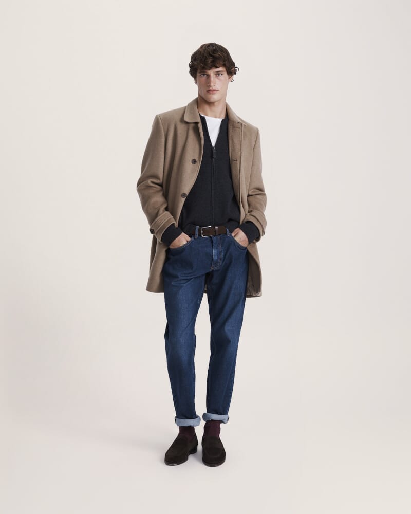 Christopher Wool Overcoat in OATMEAL