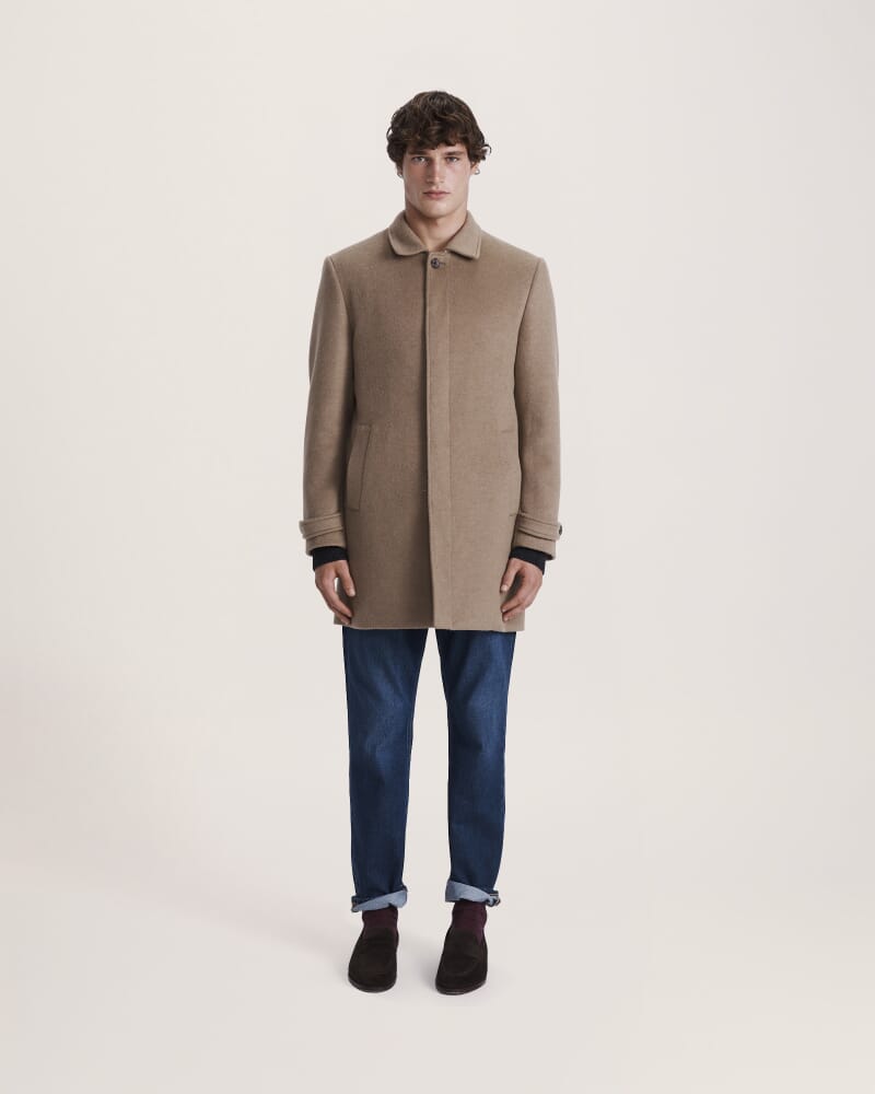 Christopher Wool Overcoat in OATMEAL