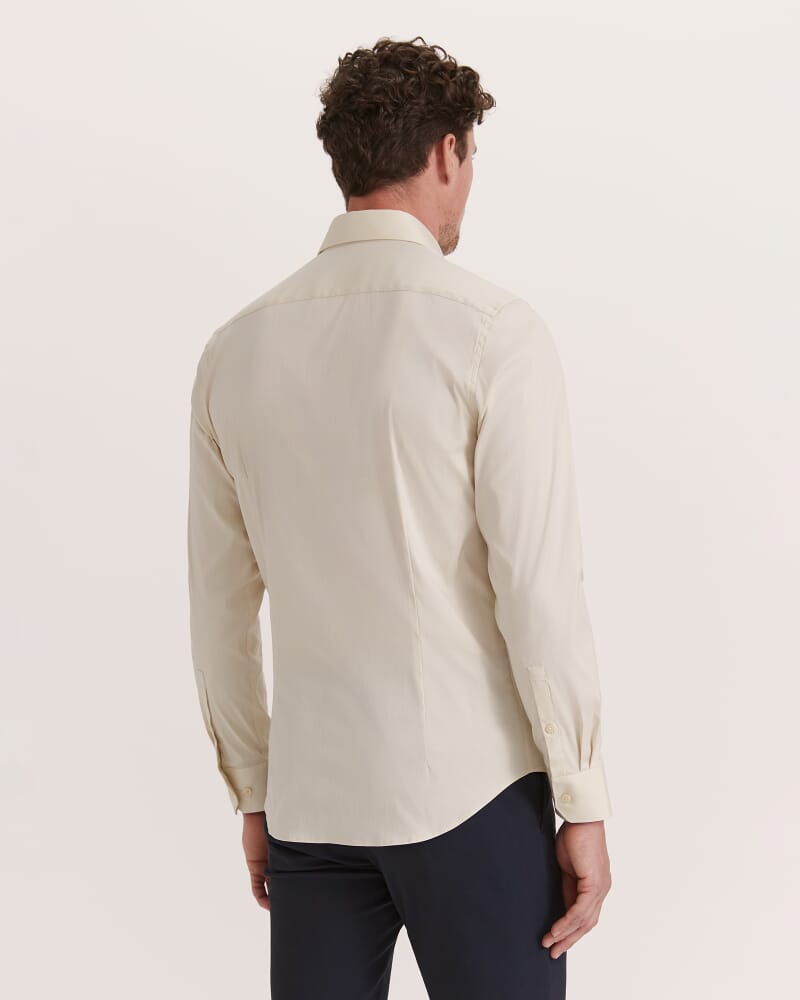 Stretch Poplin Shirt in LIGHT KHAKI