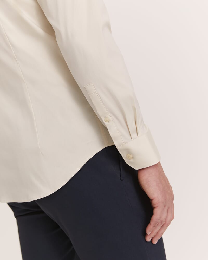 Stretch Poplin Shirt in LIGHT KHAKI