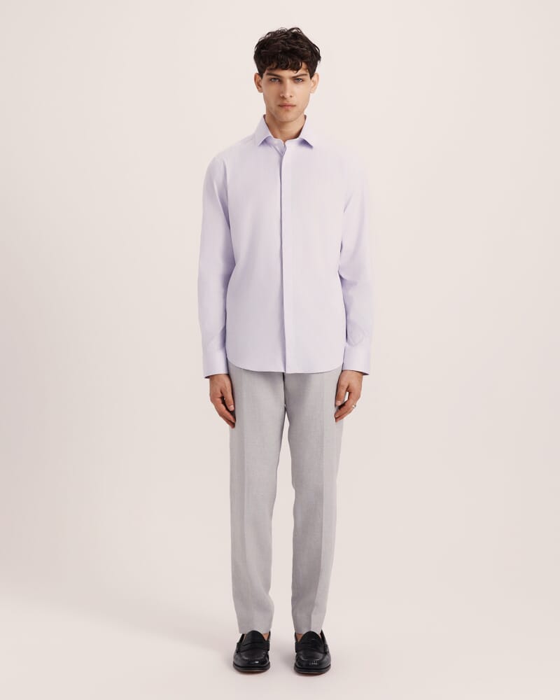 Stretch Poplin Shirt in LILAC
