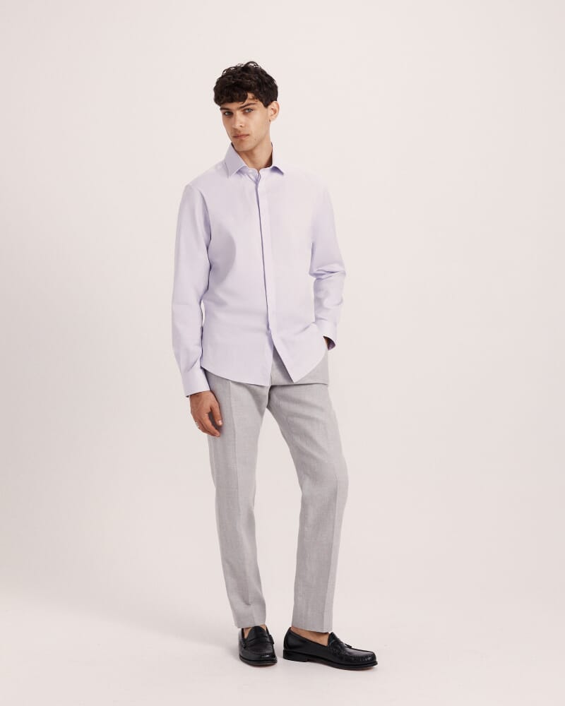 Stretch Poplin Shirt in LILAC