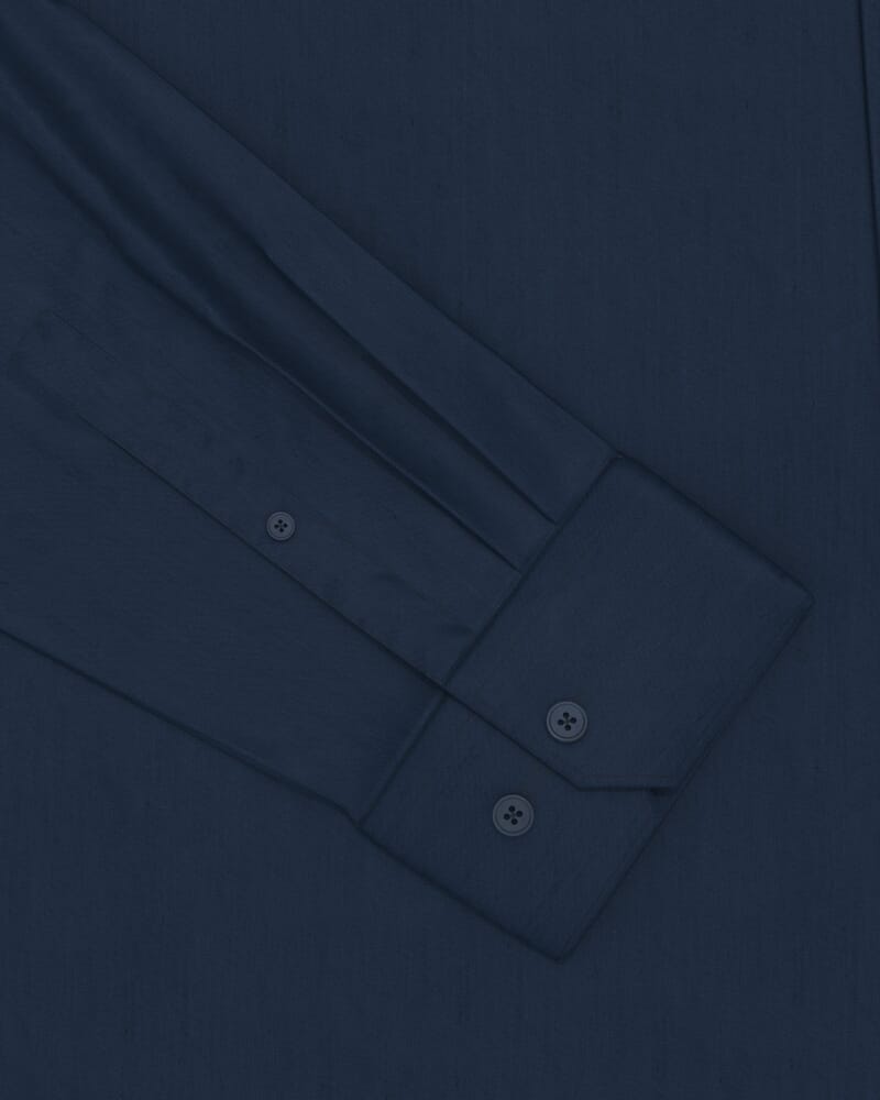 Stretch Poplin Shirt in NAVY