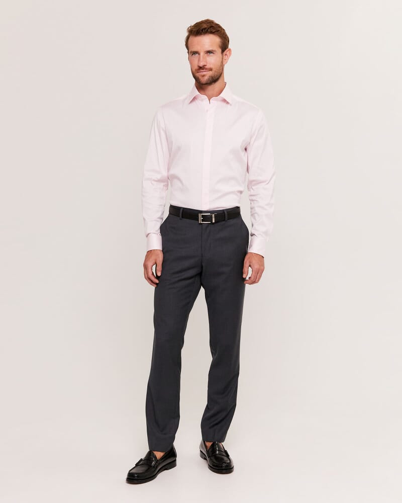 Stretch Poplin Shirt in PINK