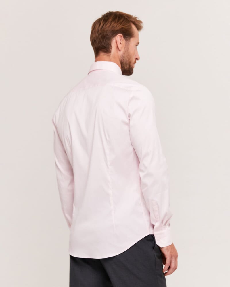 Stretch Poplin Shirt in PINK