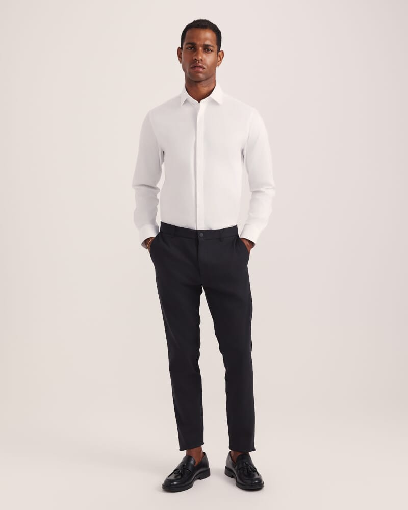 Stretch Poplin Shirt in WHITE