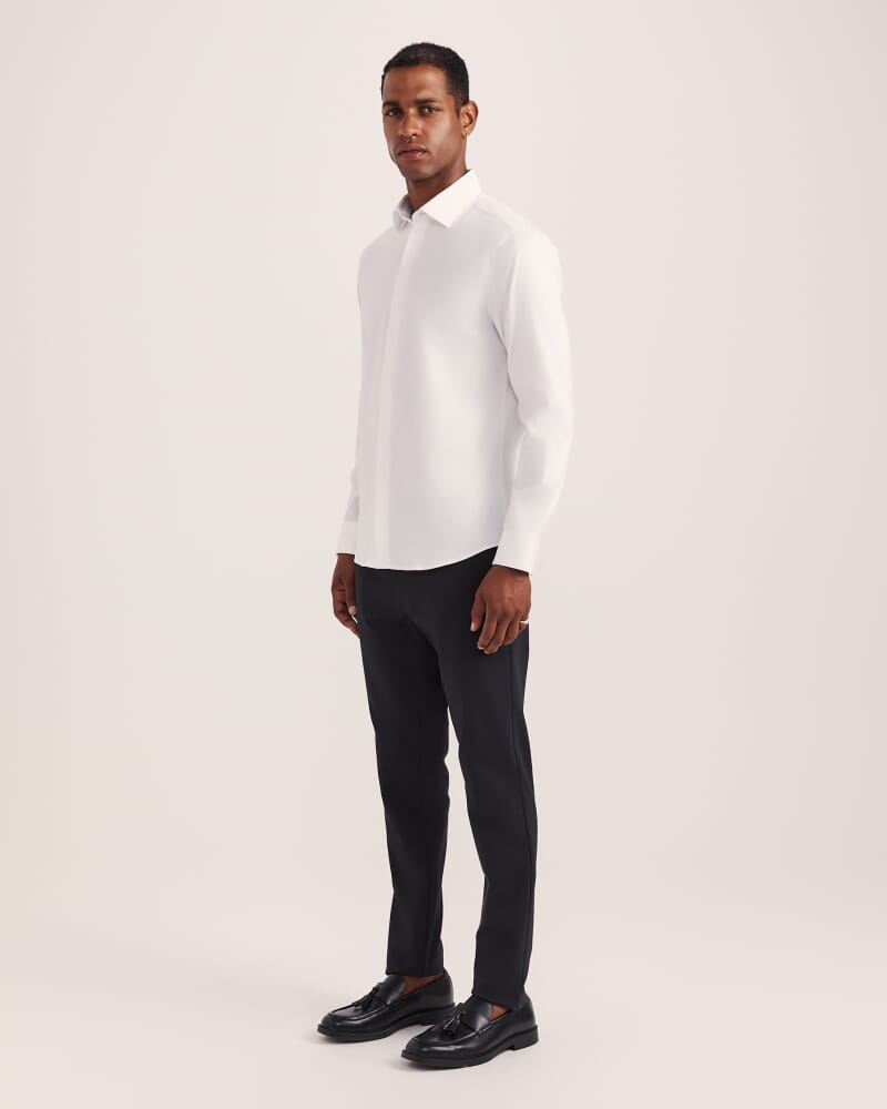 Stretch Poplin Shirt in WHITE