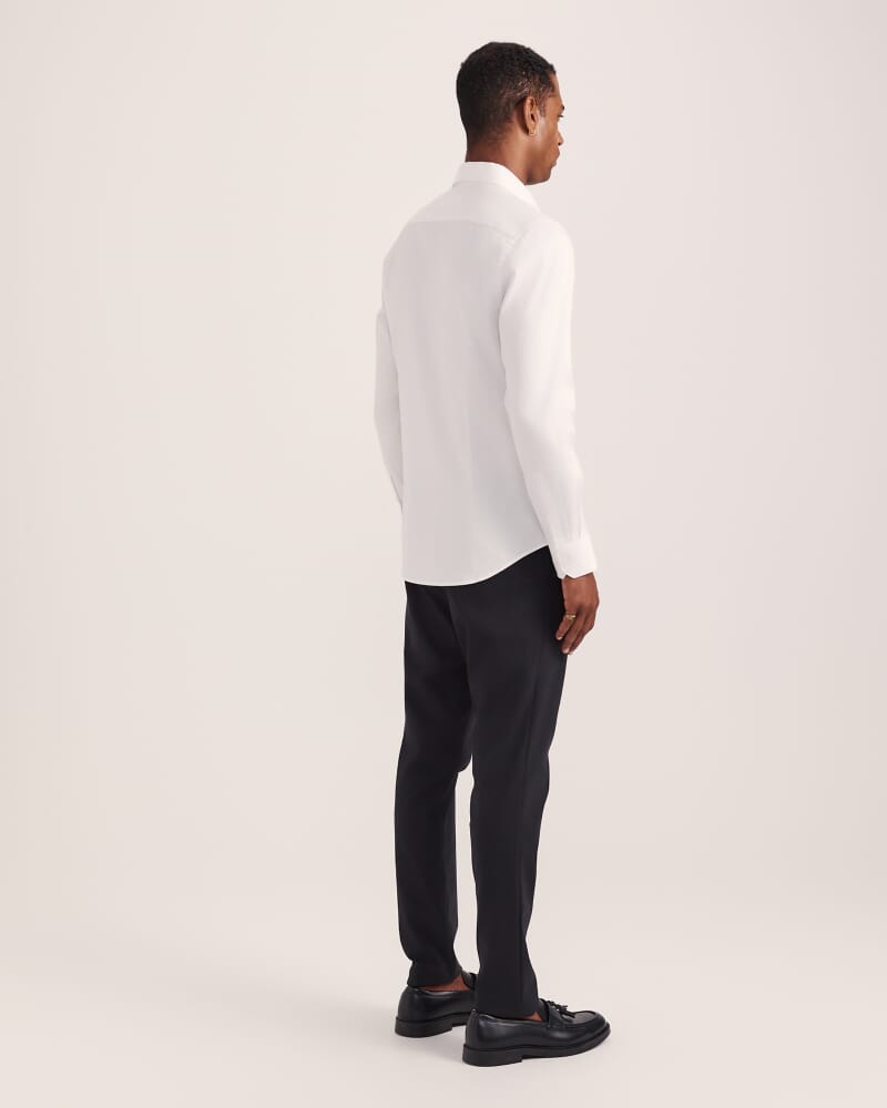 Stretch Poplin Shirt in WHITE