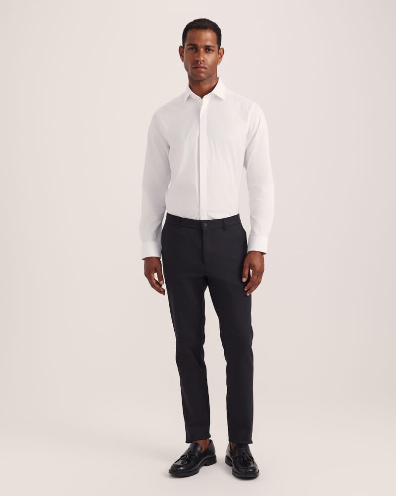 Stretch Poplin Shirt in WHITE