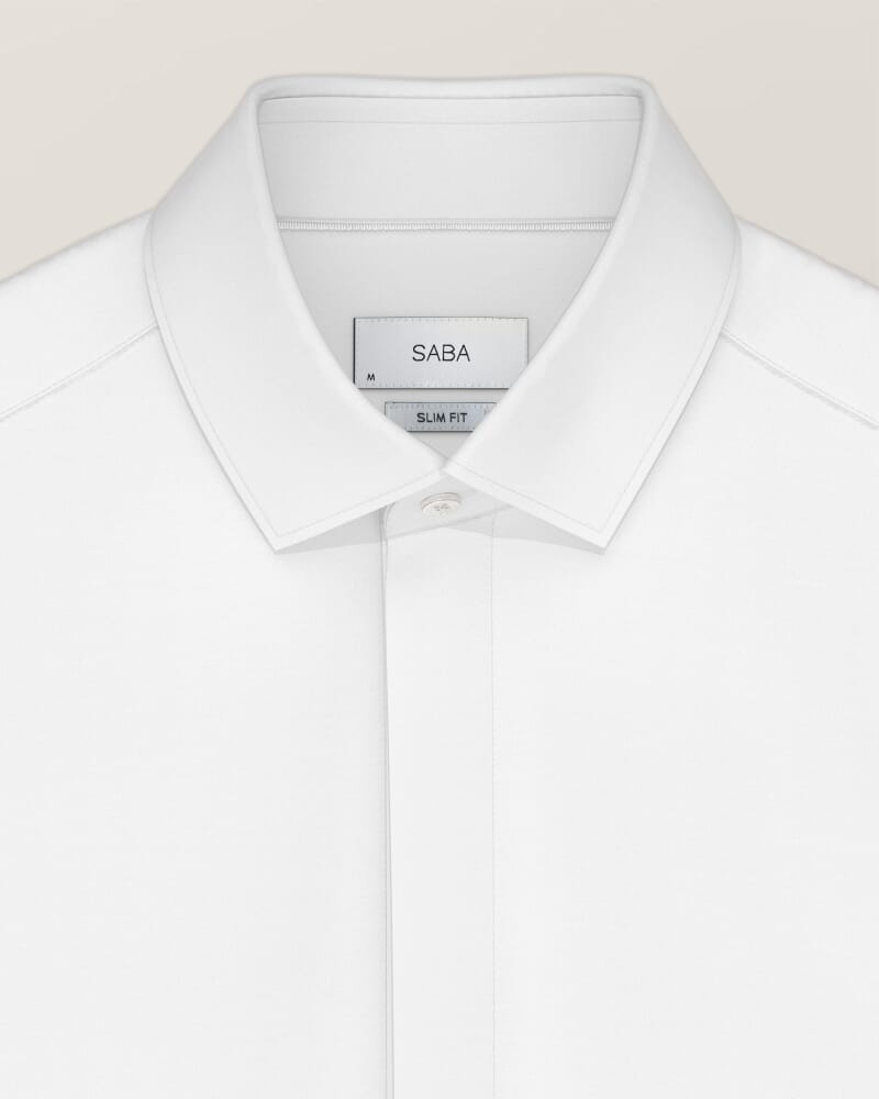 Stretch Poplin Shirt in WHITE