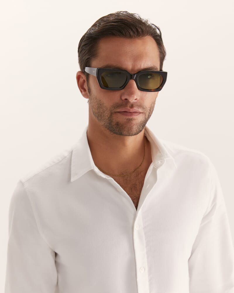 Justin Easy Care Textured Occasion Shirt in WHITE