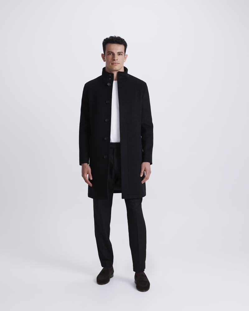 Hofmann Wool Overcoat in BLACK