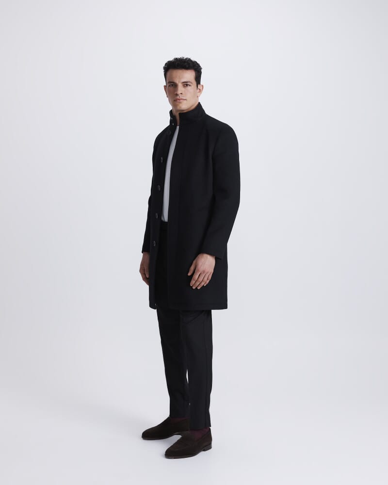 Hofmann Wool Overcoat in BLACK
