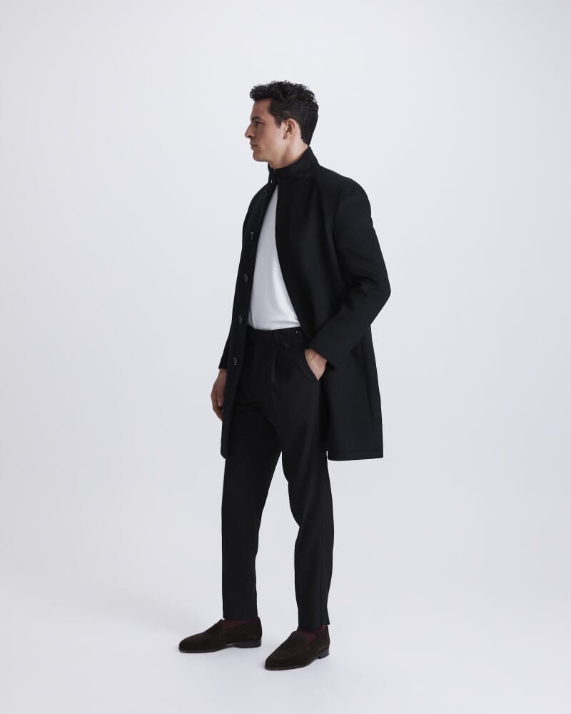 Hofmann Wool Overcoat in BLACK