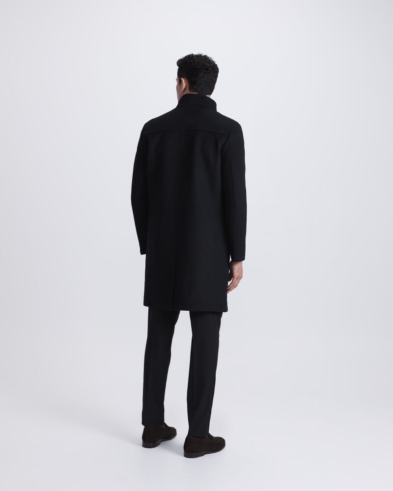 Hofmann Wool Overcoat in BLACK