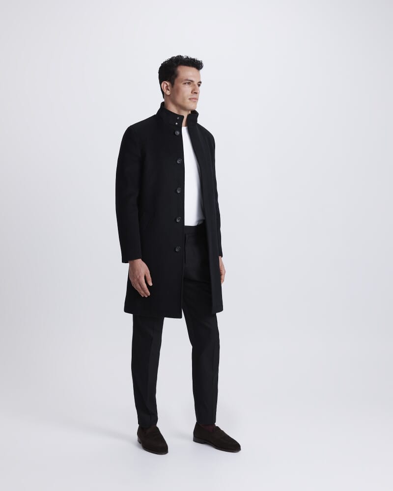 Hofmann Wool Overcoat in BLACK