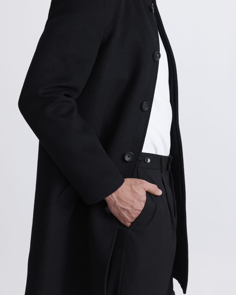 Hofmann Wool Overcoat in BLACK
