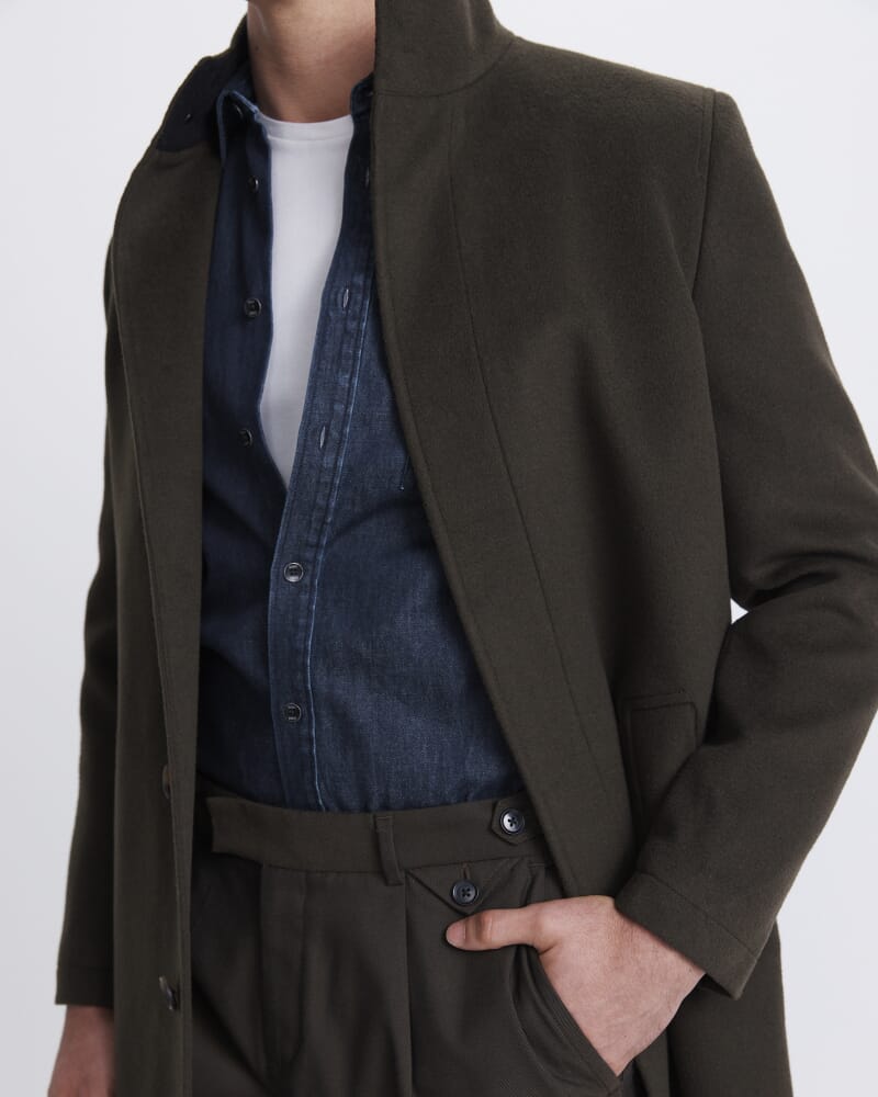 Hofmann Wool Overcoat in KHAKI