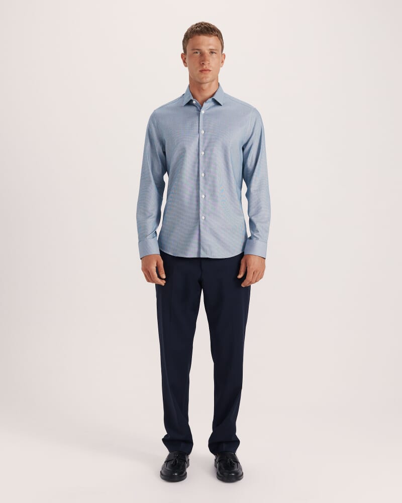 Nixon Long Sleeve Slim Easy Care Shirt in NAVY