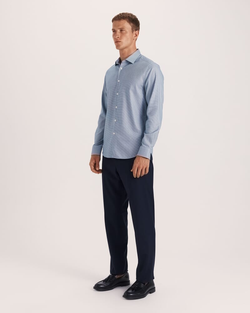 Nixon Long Sleeve Slim Easy Care Shirt in NAVY
