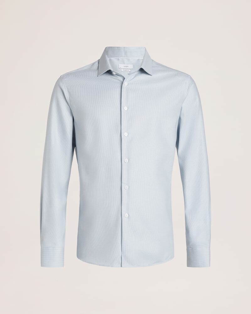 Nixon Long Sleeve Slim Easy Care Shirt in SEA BLUE