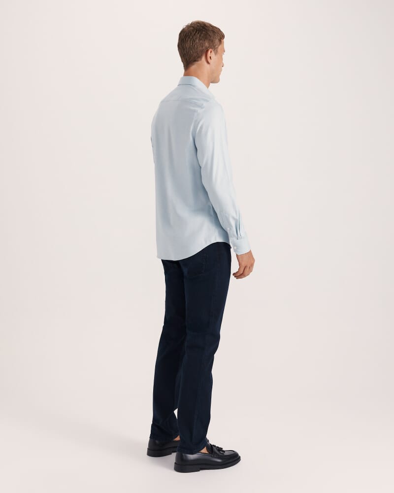 Nixon Long Sleeve Slim Easy Care Shirt in SEA BLUE