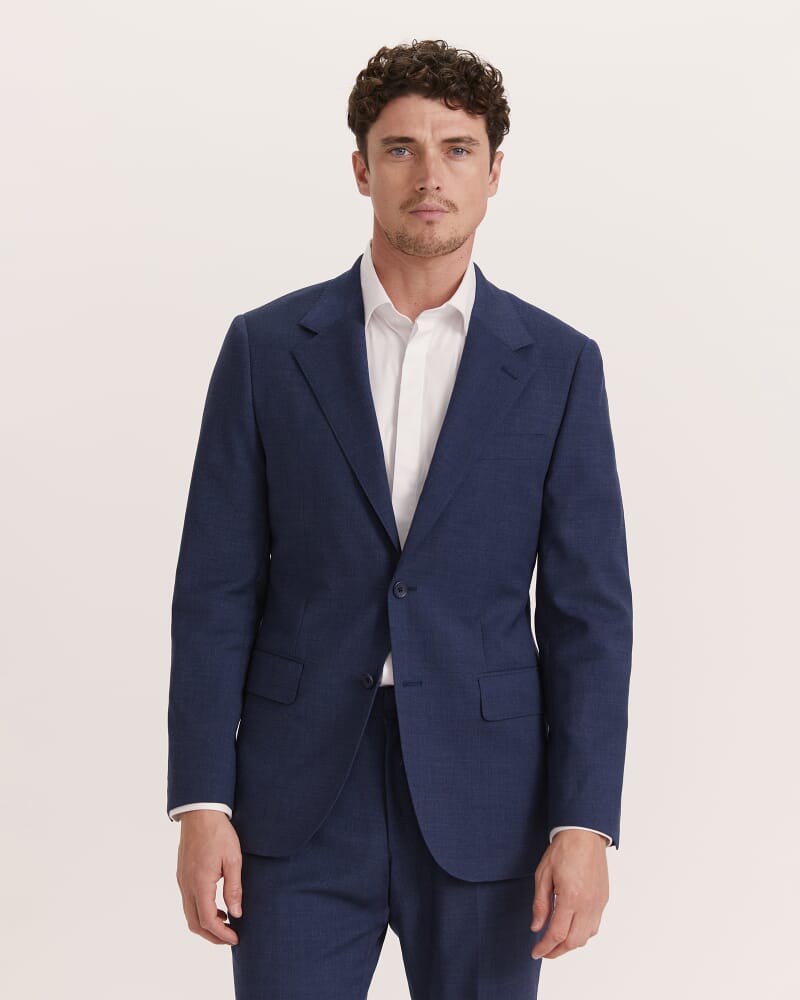 Cedric Wool Stretch Jacket in BLUE MARLE