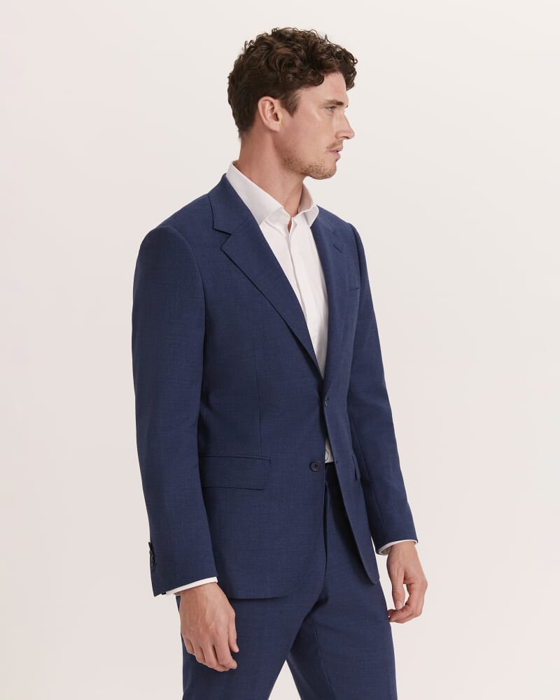 Cedric Wool Stretch Jacket in BLUE MARLE