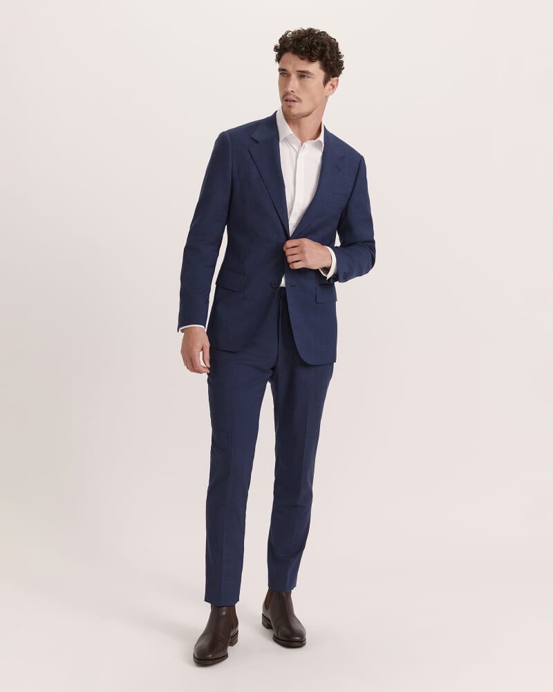 Cedric Wool Stretch Jacket in BLUE MARLE