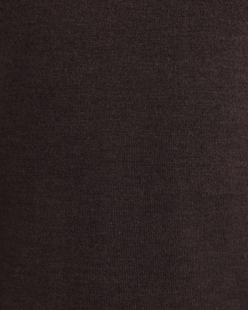 Franklin Merino Wool Long Sleeve Polo in ESPRESSO