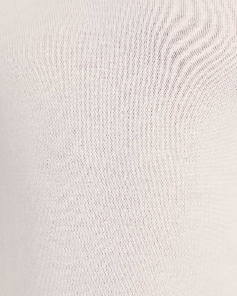 Franklin Merino Wool Long Sleeve Polo in OFF WHITE