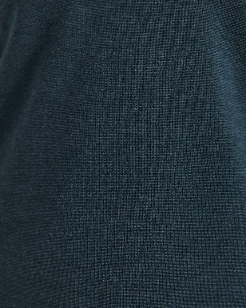 Franklin Quarter Zip Wool Knit Polo in FOREST