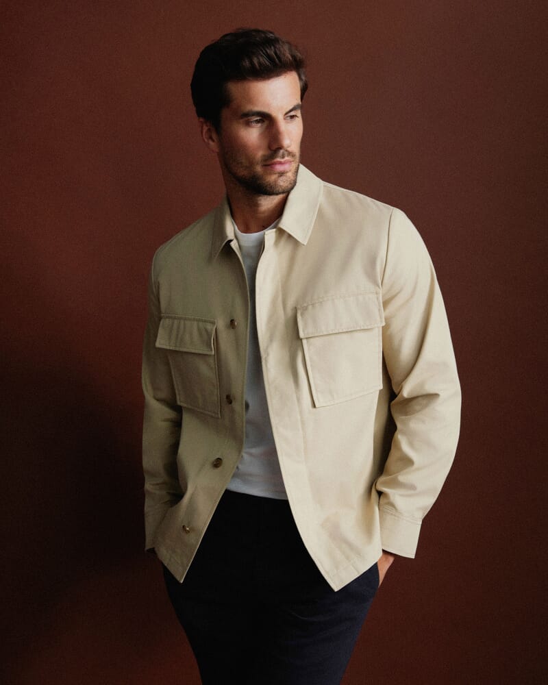 Max Cotton Jacket in LIGHT KHAKI