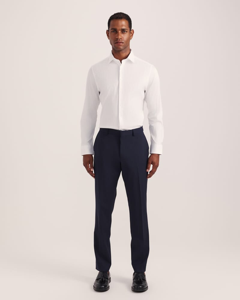 Artemis Stripe Stretch Shirt in WHITE