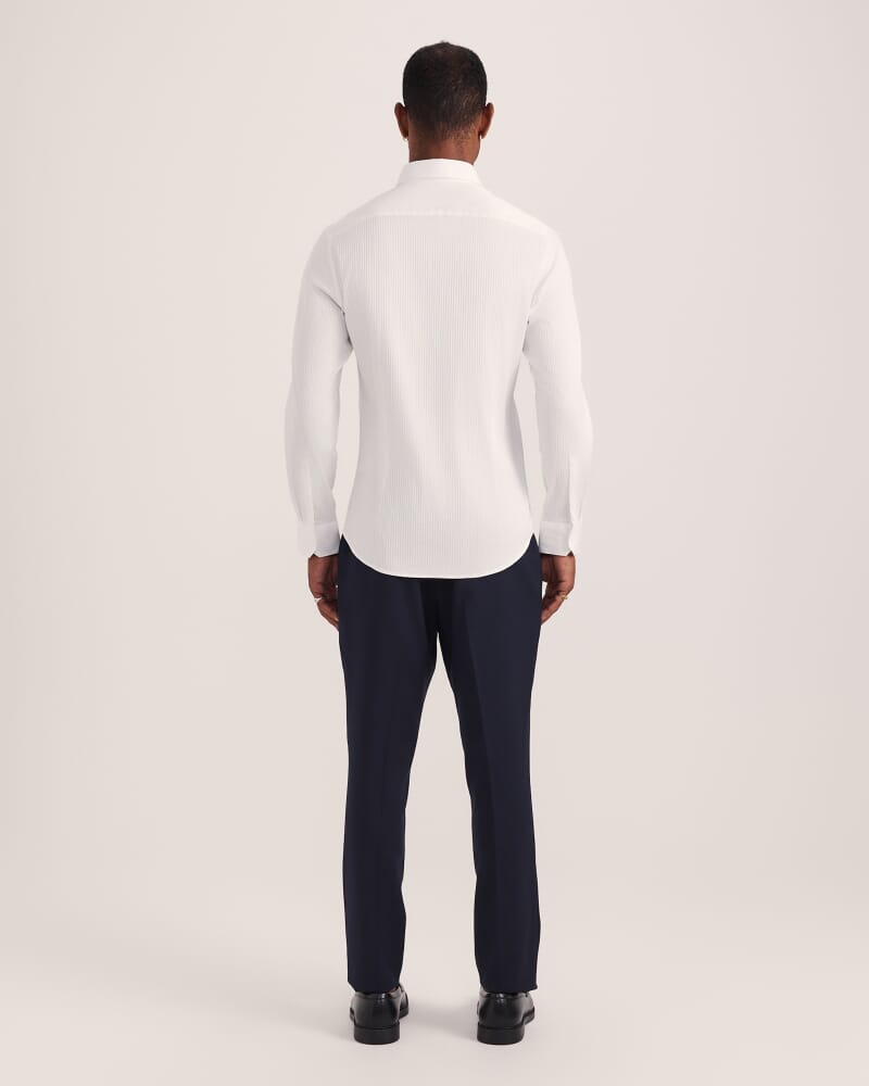 Artemis Stripe Stretch Shirt in WHITE