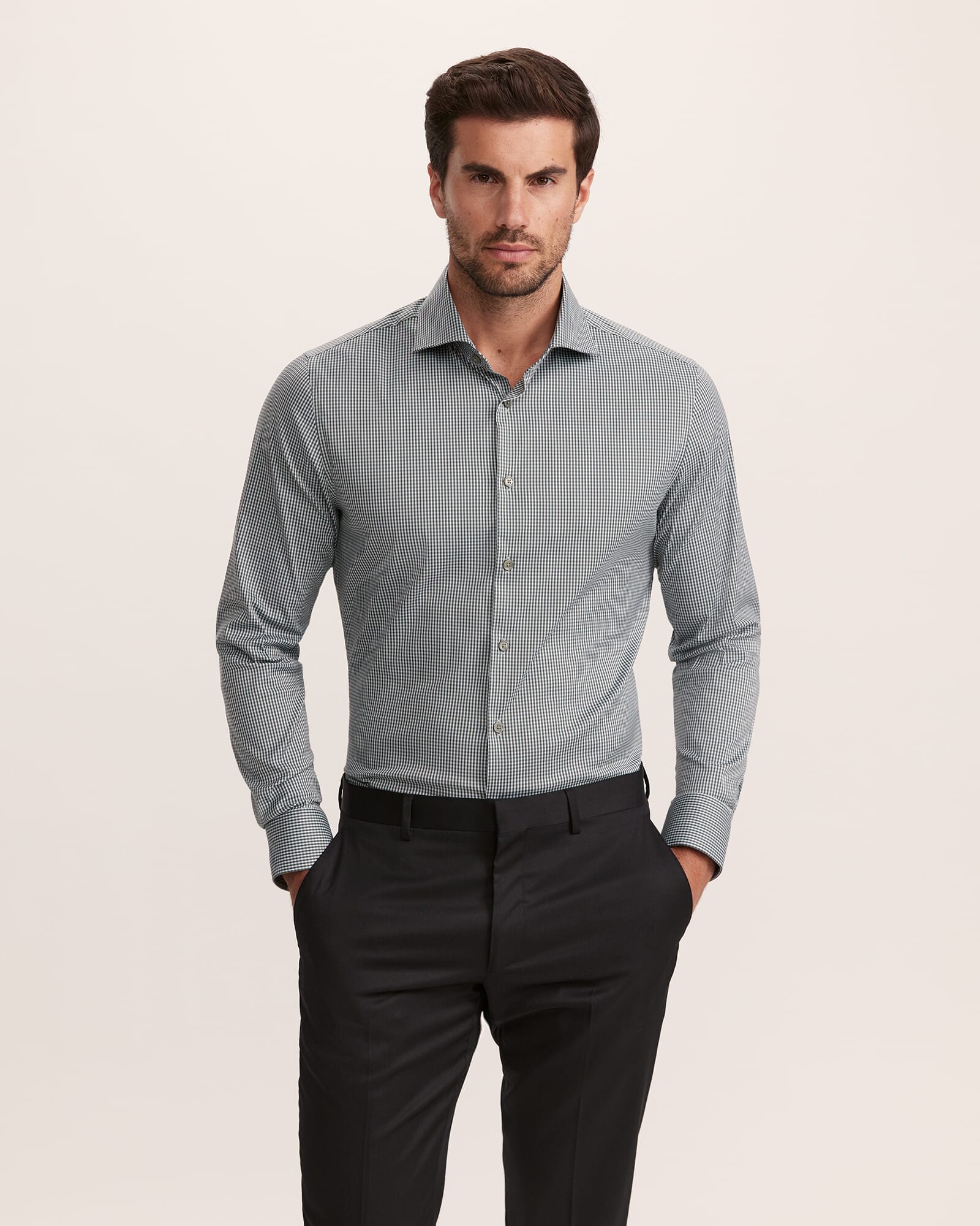 Lucian Long Sleeve Stretch Check Shirt