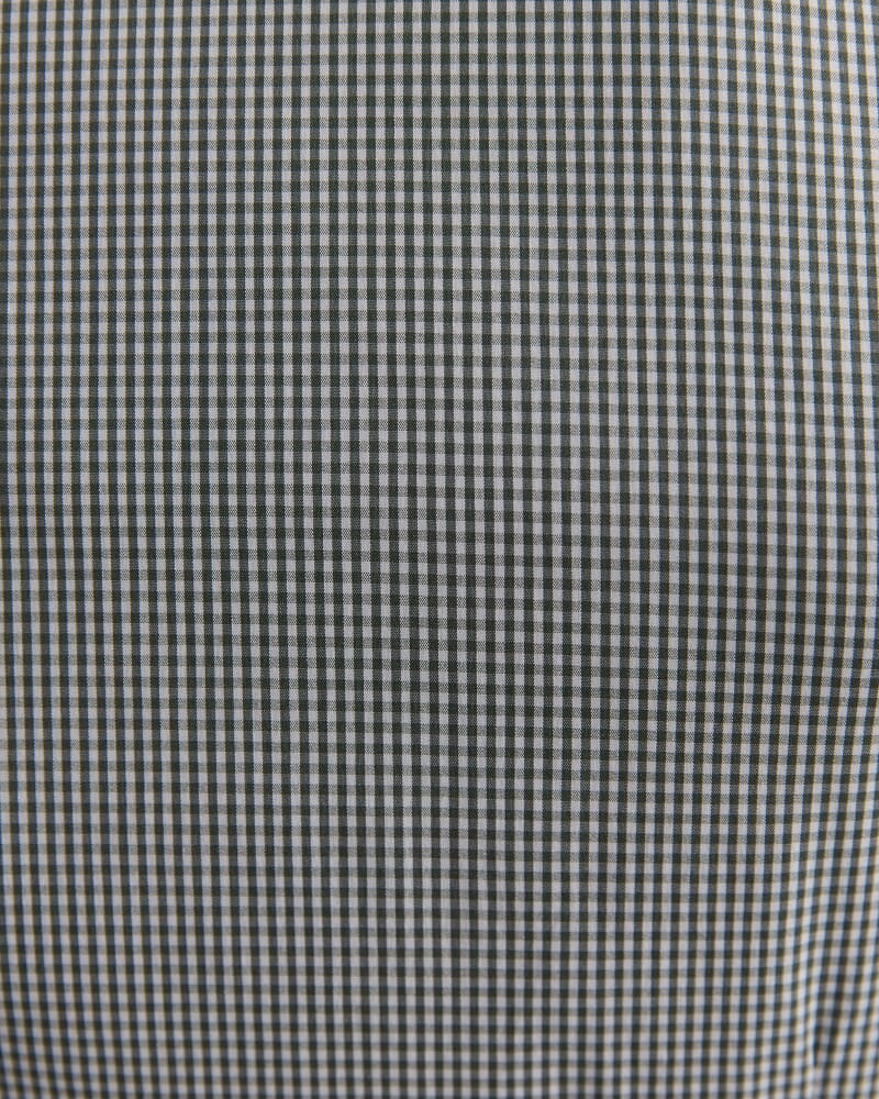 Lucian Long Sleeve Stretch Check Shirt in PETROL