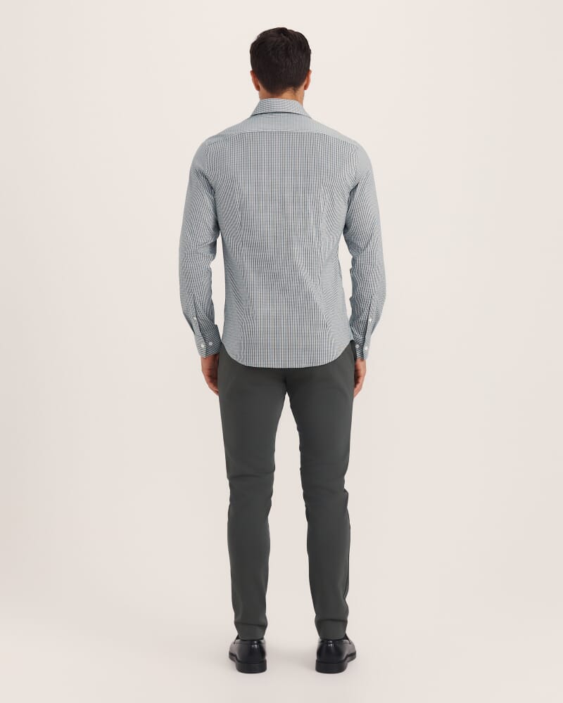 Lucian Long Sleeve Stretch Check Shirt in PINE