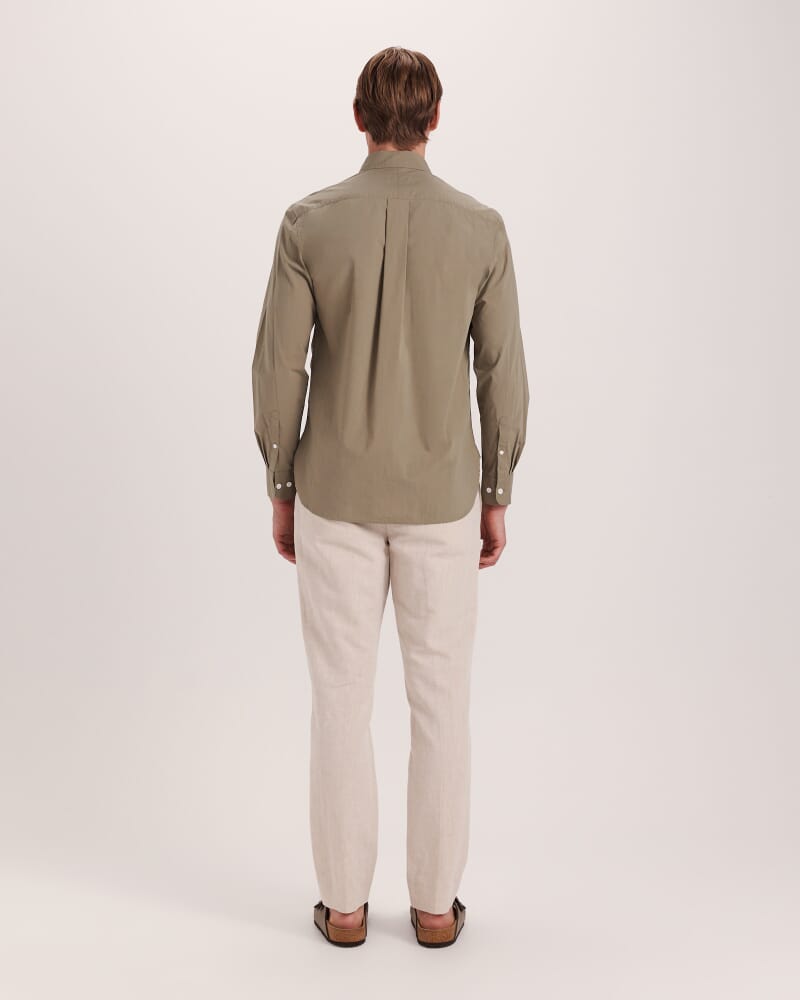 Ethan Poplin Casual Shirt in KHAKI