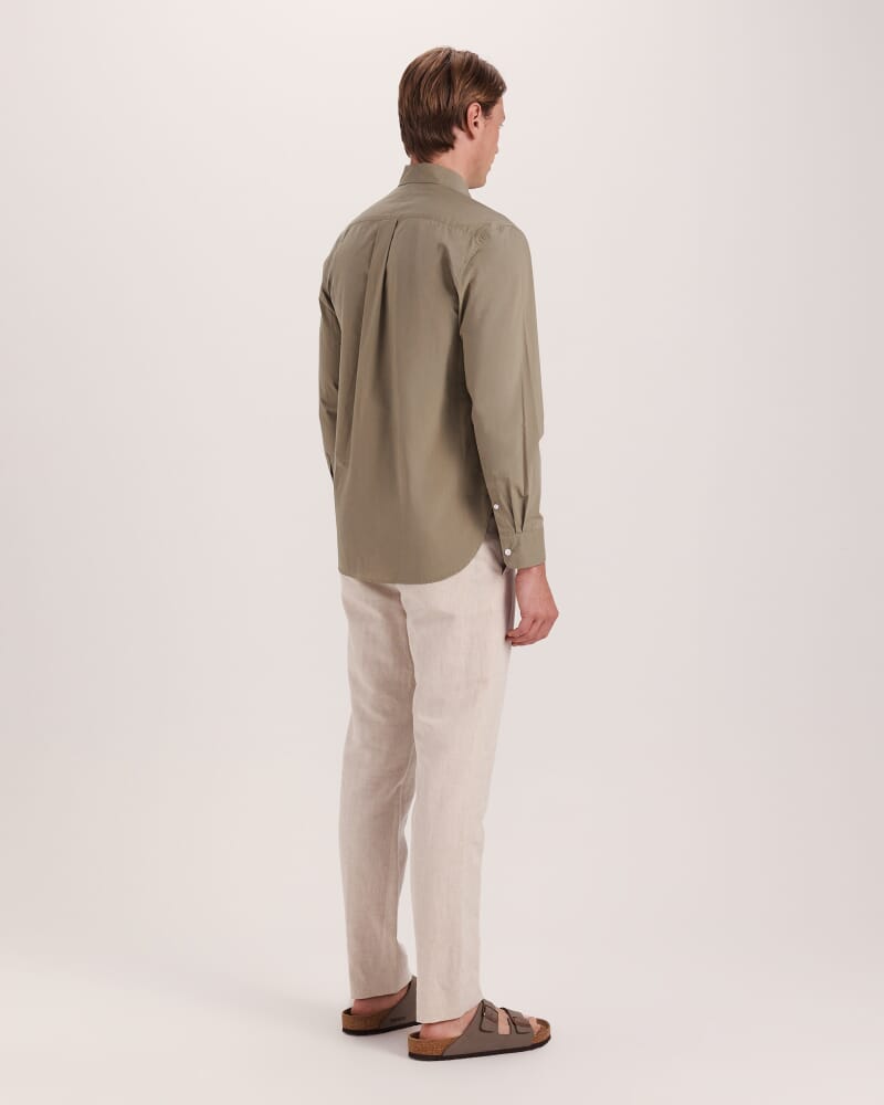 Ethan Poplin Casual Shirt in KHAKI