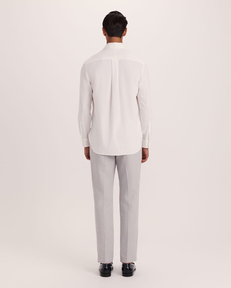 Ethan Poplin Casual Shirt in OFF WHITE