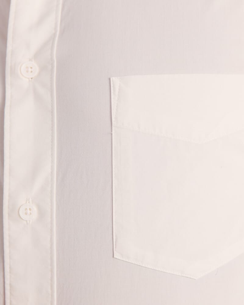 Ethan Poplin Casual Shirt in OFF WHITE