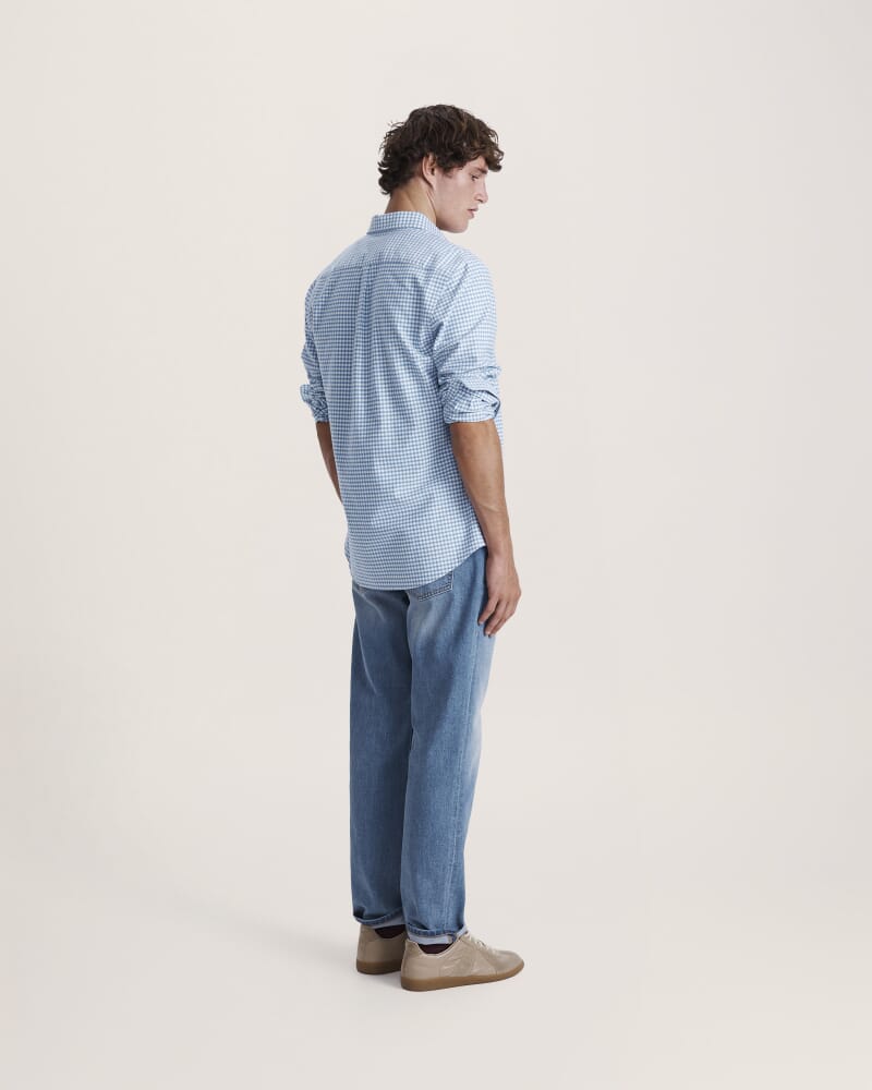Sam Cotton Check Oxford Shirt in ALPINE