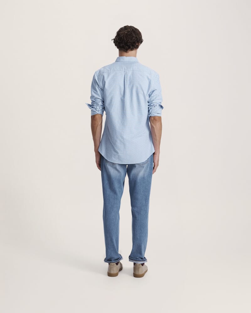 Sam Cotton Check Oxford Shirt in ALPINE