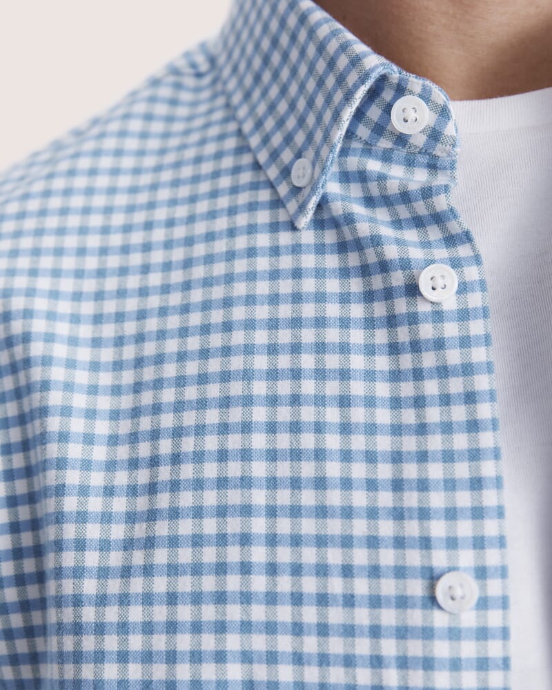 Sam Cotton Check Oxford Shirt in ALPINE