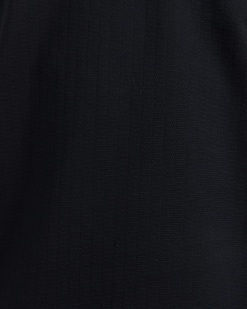Ted Textured Cotton Polo in BLACK