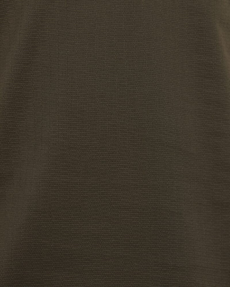 Ted Textured Cotton Polo in FATIGUE