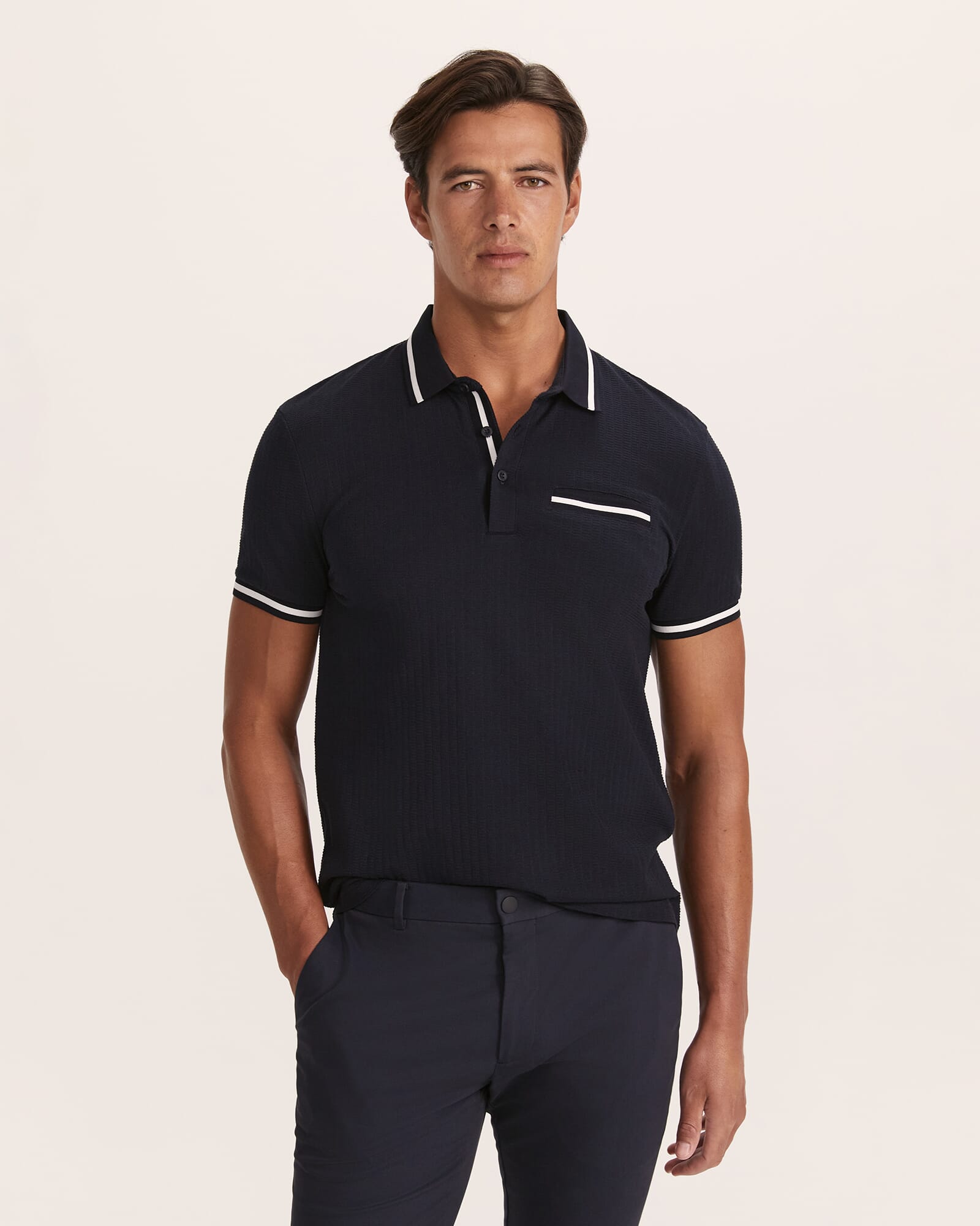 Ted Textured Cotton Polo
