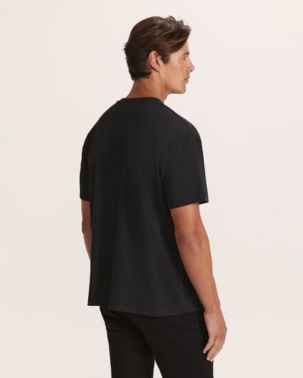 Rafe Heavyweight Cotton Rib Tee in BLACK