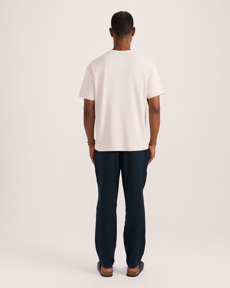 Rafe Heavyweight Cotton Rib Tee in ECRU